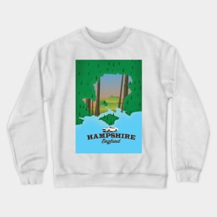 Hampshire England travel map Crewneck Sweatshirt